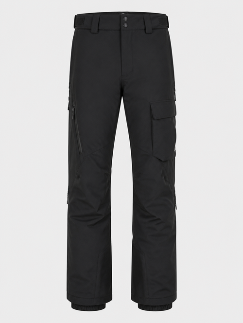 Men's black waterproof insulated ski pants - front view