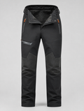 Men's fleece-lined ski pants with waistband folded open to show the lining