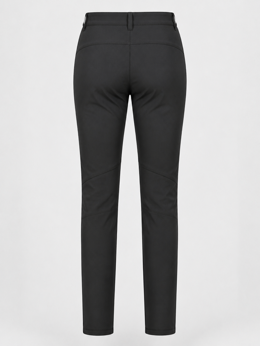 Women's ski pants, back view